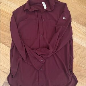 ALO Yoga Burgundy Sweatshirt